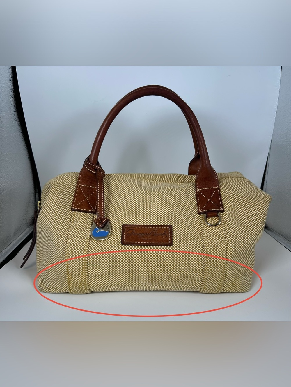 Dooney & Bourke Vintage Canvas Satchel Bag - Picture 2 of 16